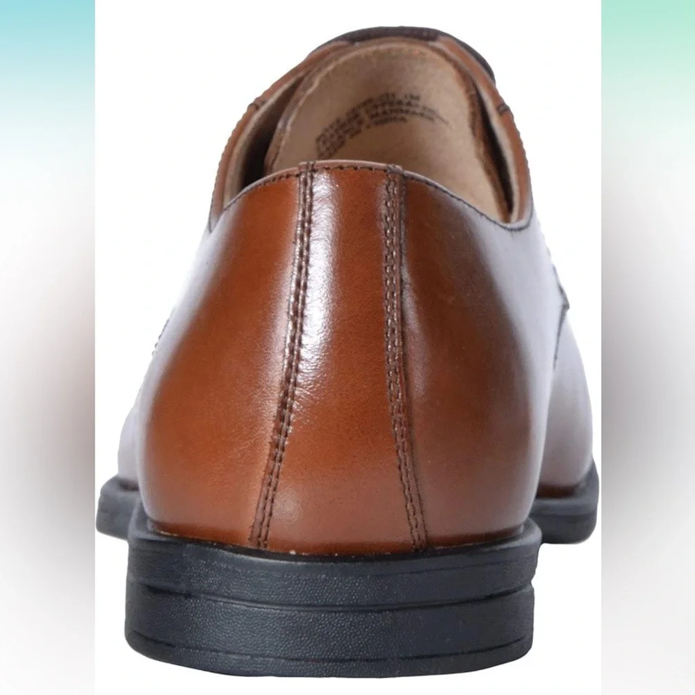 Florsheim Kids Reveal Cap Toe Ox, Jr. Toddler Cognac Leather Boys Size 10M